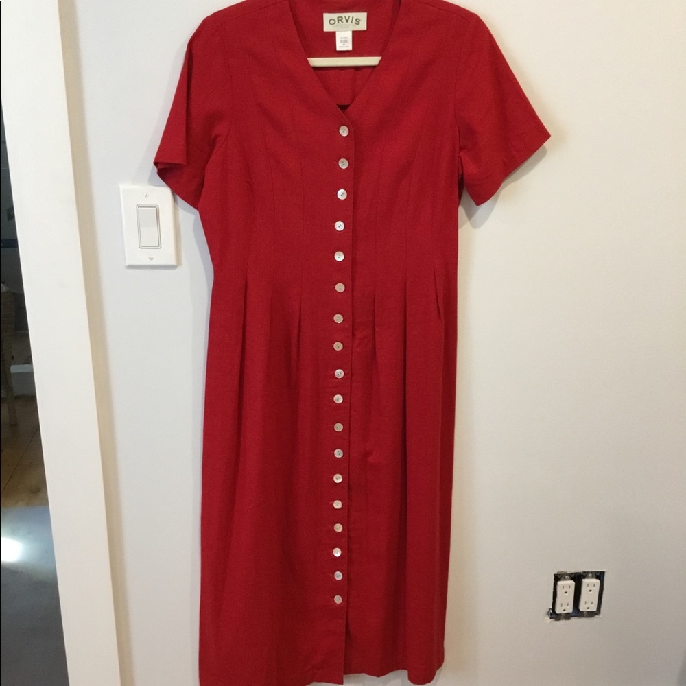 Vintage red Orvis dress